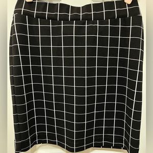Woman skirt, black/white, size 2X